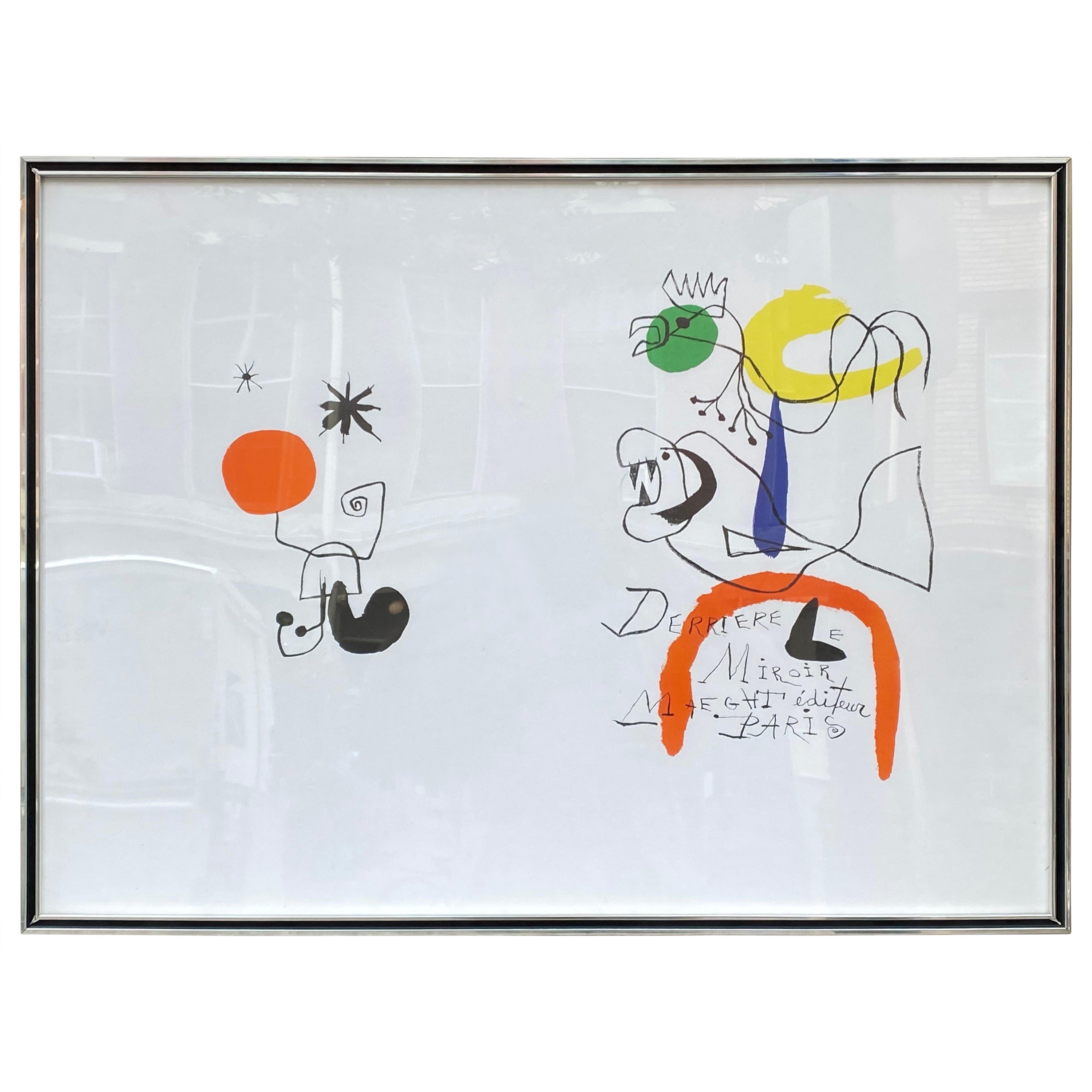 Affiche d'exposition « Derrieve Le Miroir » de Joan Miro
