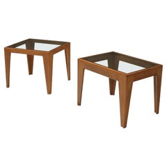 Retro Italian Asymmetrical End Tables in the Manner of Gio Ponti
