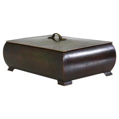 Antique A large bronze Casket by Just Andersen, 1920s, Denmark