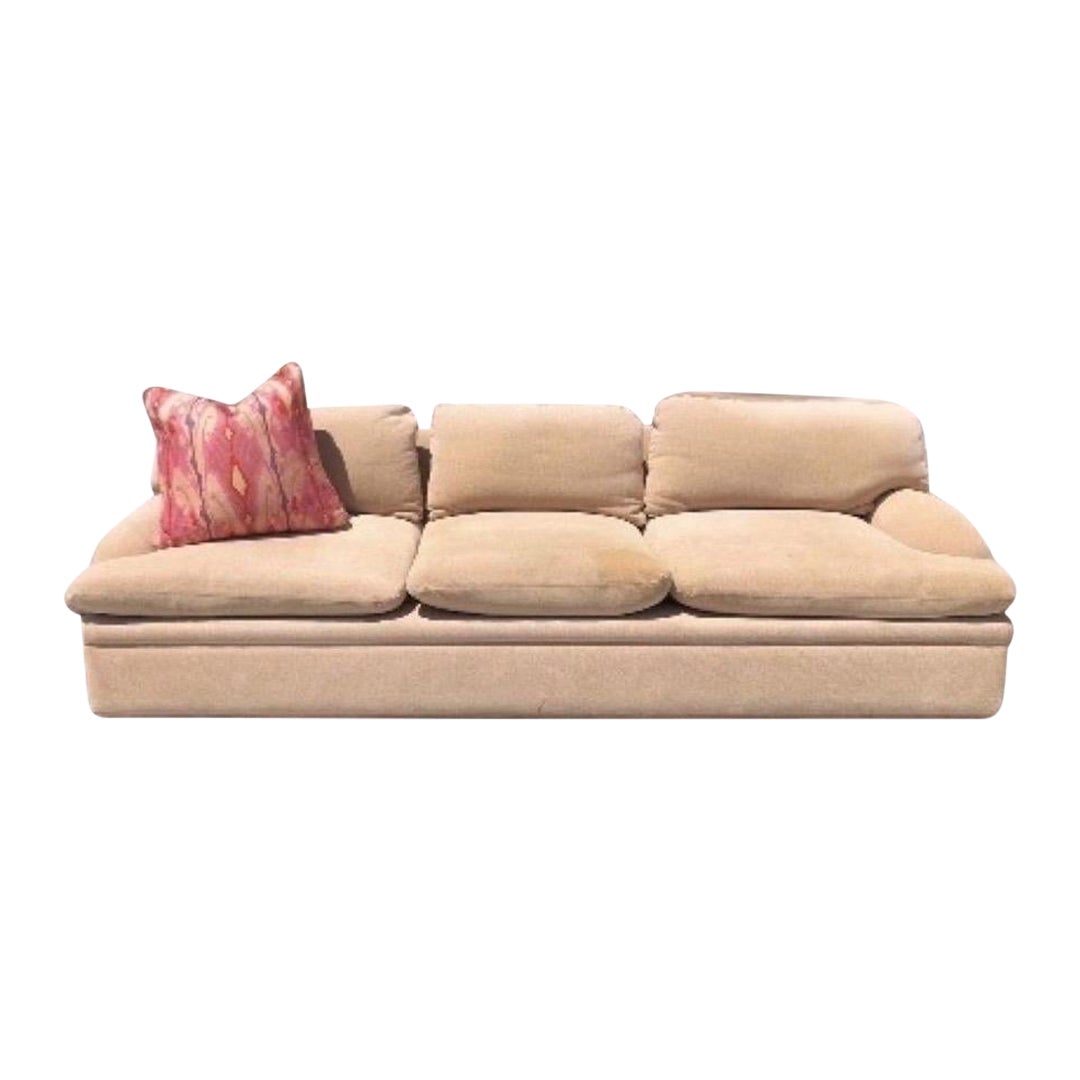 Steve Chase All Original “Penthouse” Sofa in Neutral Chenille and Pair of  Pillows at 1stDibs