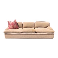 Steve Chase All Original “Penthouse” Sofa in Neutral Chenille & Pair of Pillows 