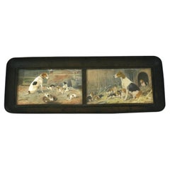 Vintage Early 20th Century Handpainted Bronze Pen Tray