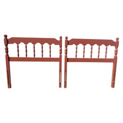 Mid-Century American Classical Painted Twin Size Headboards, A pair