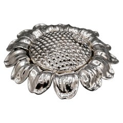 21th Century Italian solid silver box in the hape of a Sunflower
