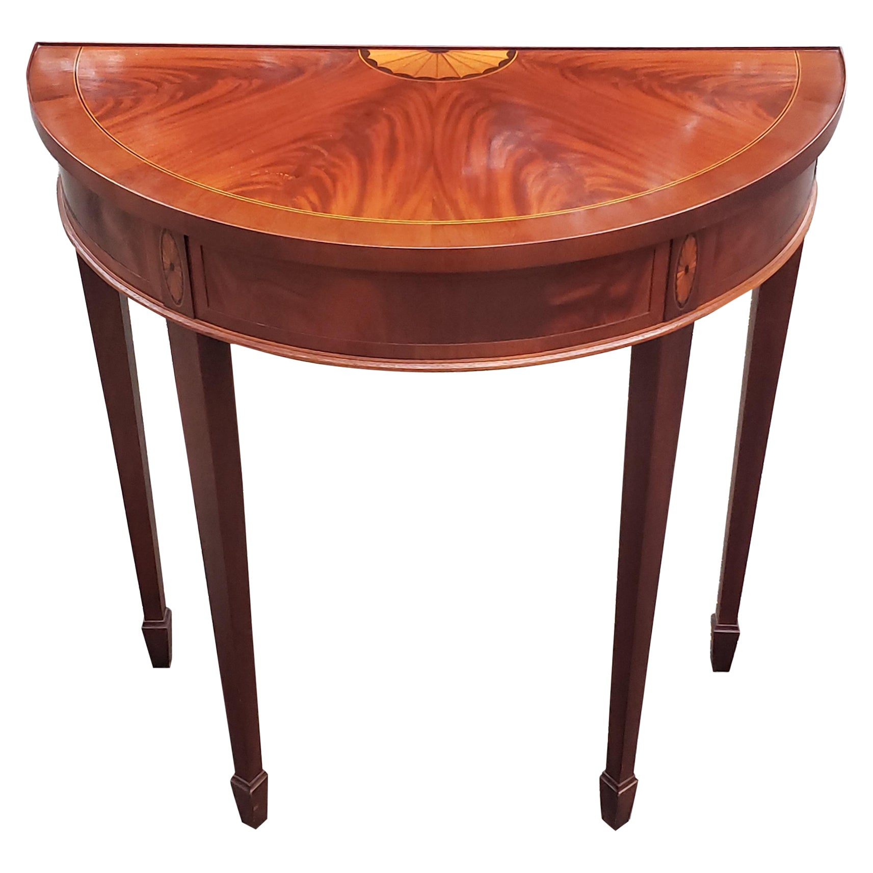 Hekman Copley Place Flame Mahogany Demi-lune Console / Hall Table