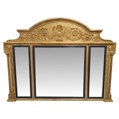 Antique A Fabulous Late 19th Century Adams Design Giltwood Compartmental Mirror