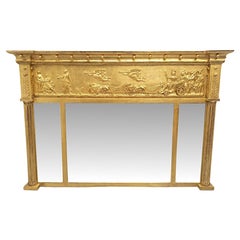 A Fabulous Irish 19th Century Giltwood Compartmental Mirror