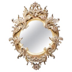 Raschella Collection Italian Regency Baroque Rococo Gold Gilt Wall Vanity Mirror