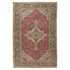 7x10.8 Ft Handmade Turkish Unique Rug, Modern Carpet with Medallion Design (tapis moderne avec motifs en médaillon)