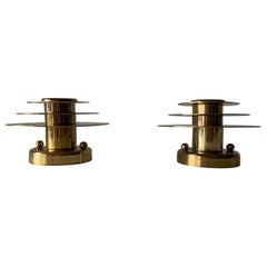 Modernist Brass Pair of Sconces or Ceiling Lamp by Schröder & Co, 1960s, Germany
