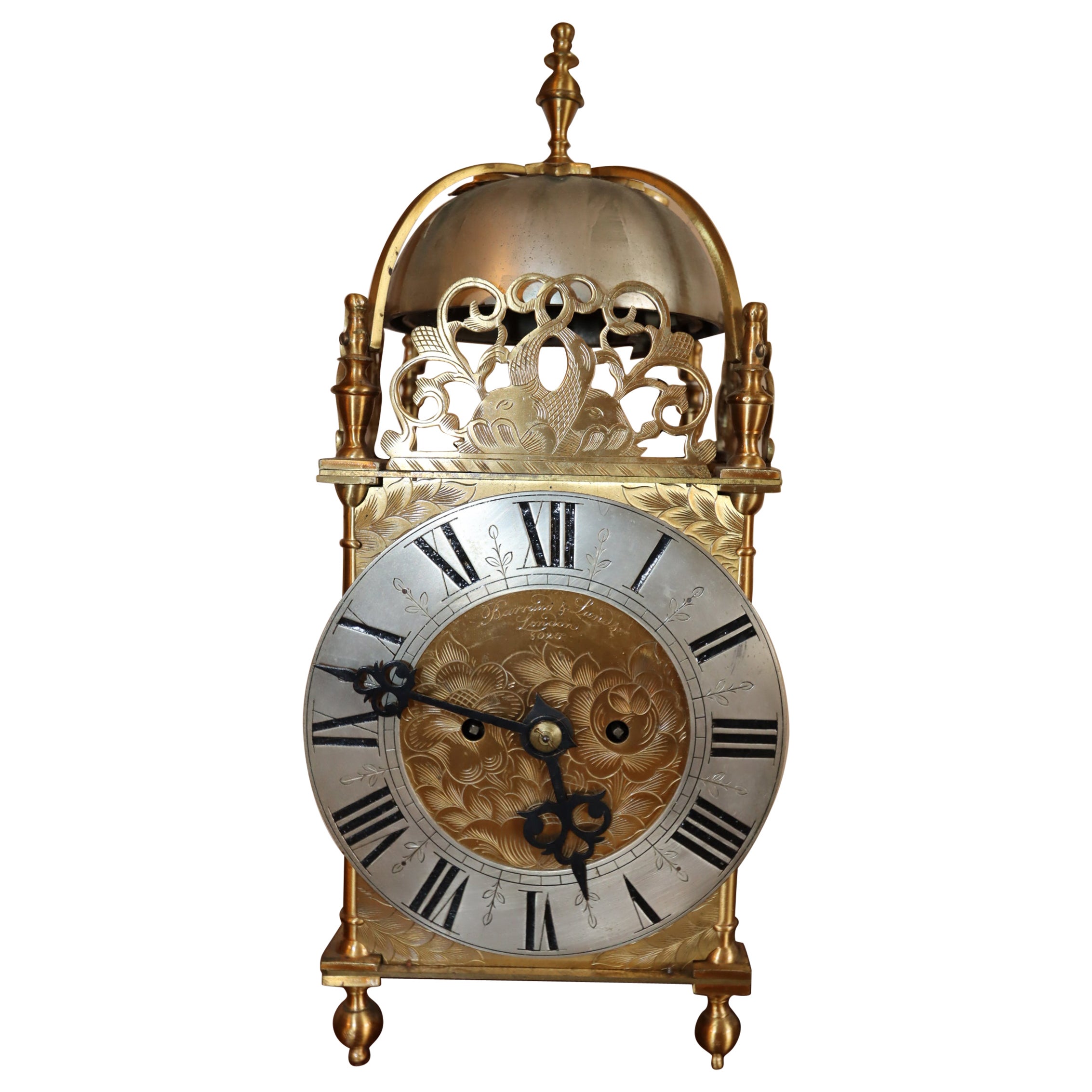 18th Century Brass Lantern Clock For Sale