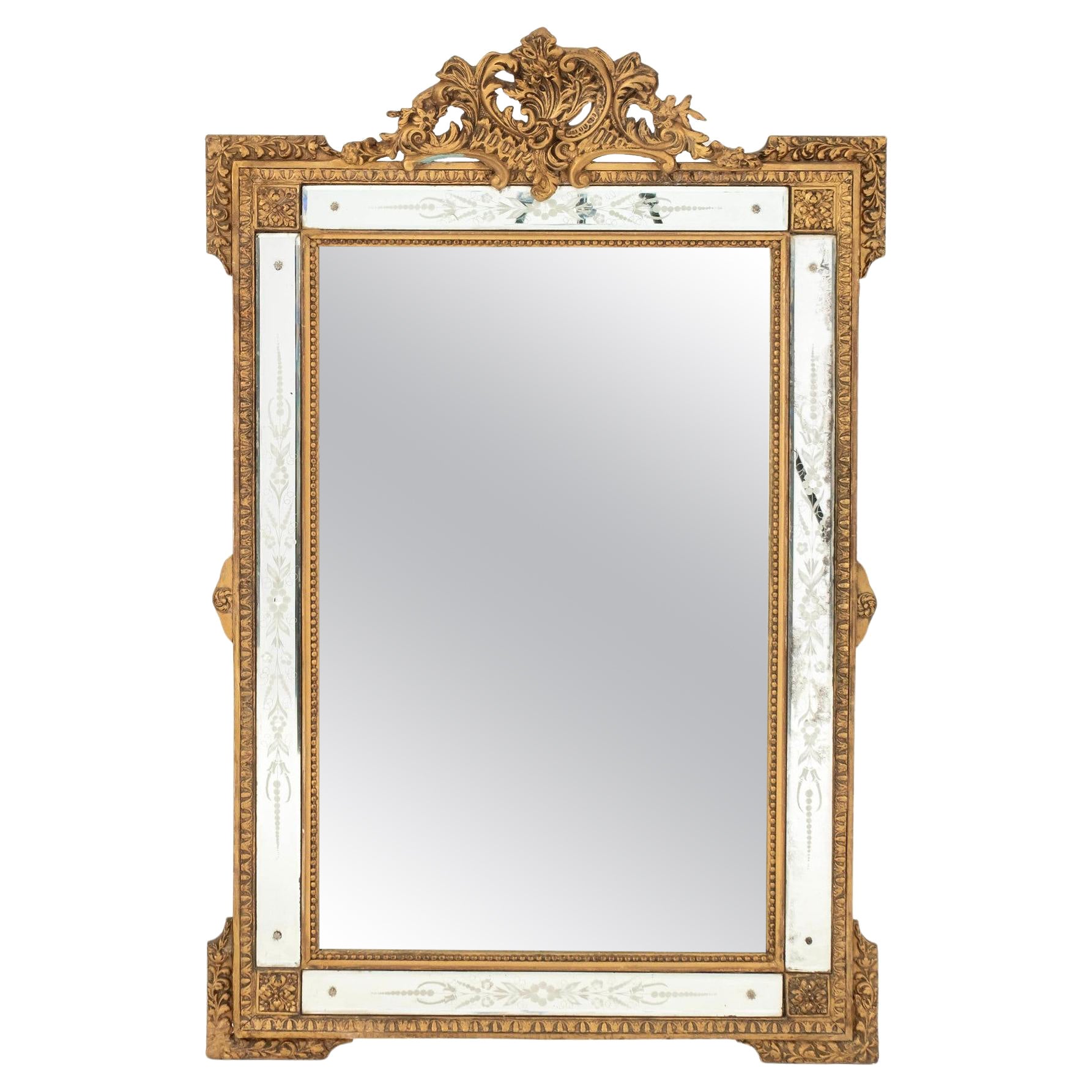 French Louis XV Style Parclose Mirror For Sale
