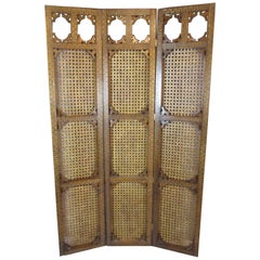 Used Mid-Century Greek Revival Rattan Room Divider