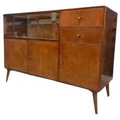 Vintage Mid Century Modern Record Cabinet or Bar Cabinet Teak Wood and Uk Import
