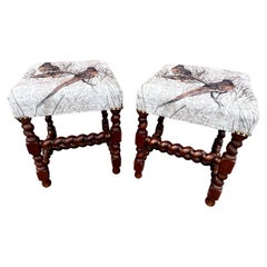 Upholstered English Stools