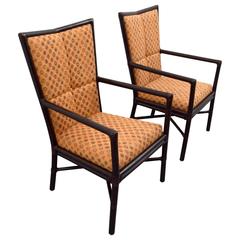 Pair of Orlando Diaz-Azcuy High Back Chairs for McGuire