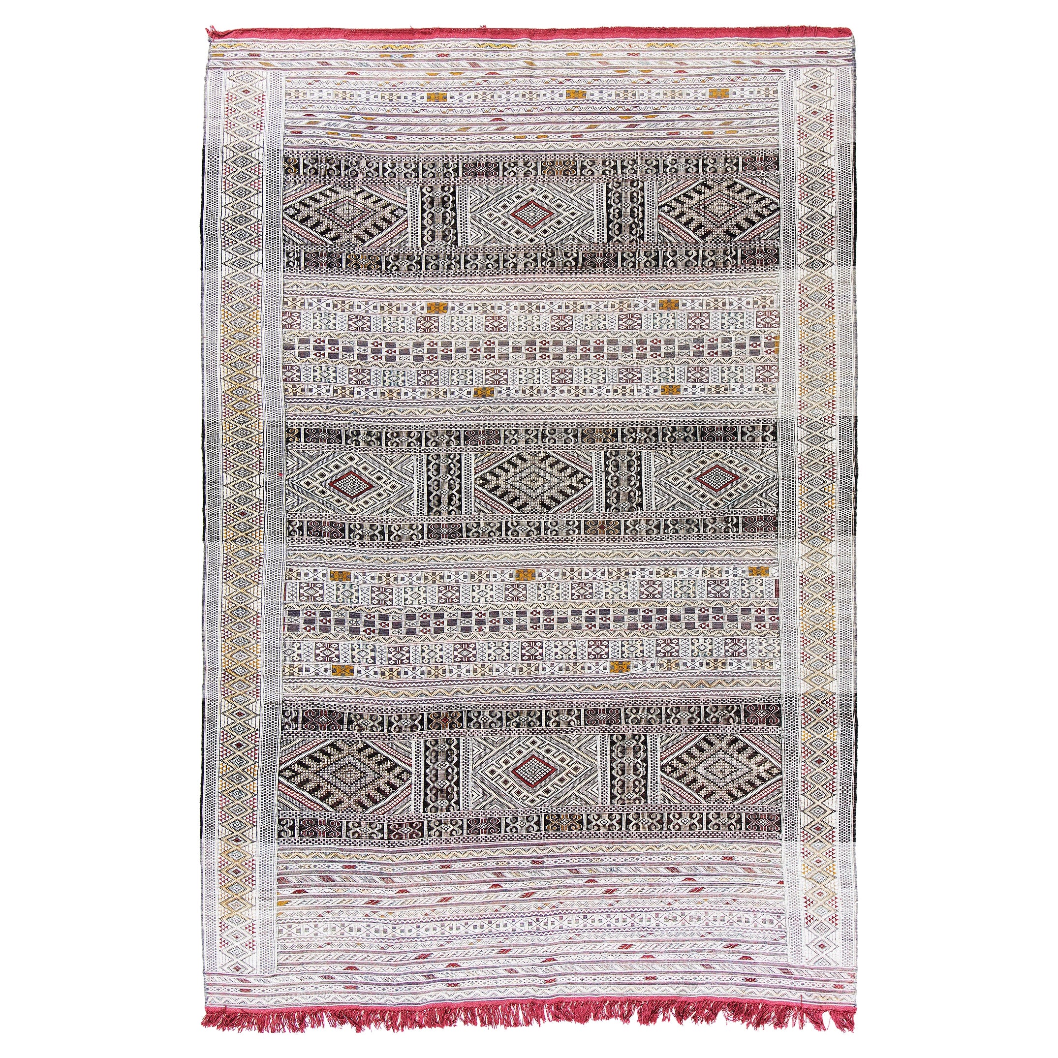 Mehraban Moroccan Kilim Tiflet Flat Weave For Sale