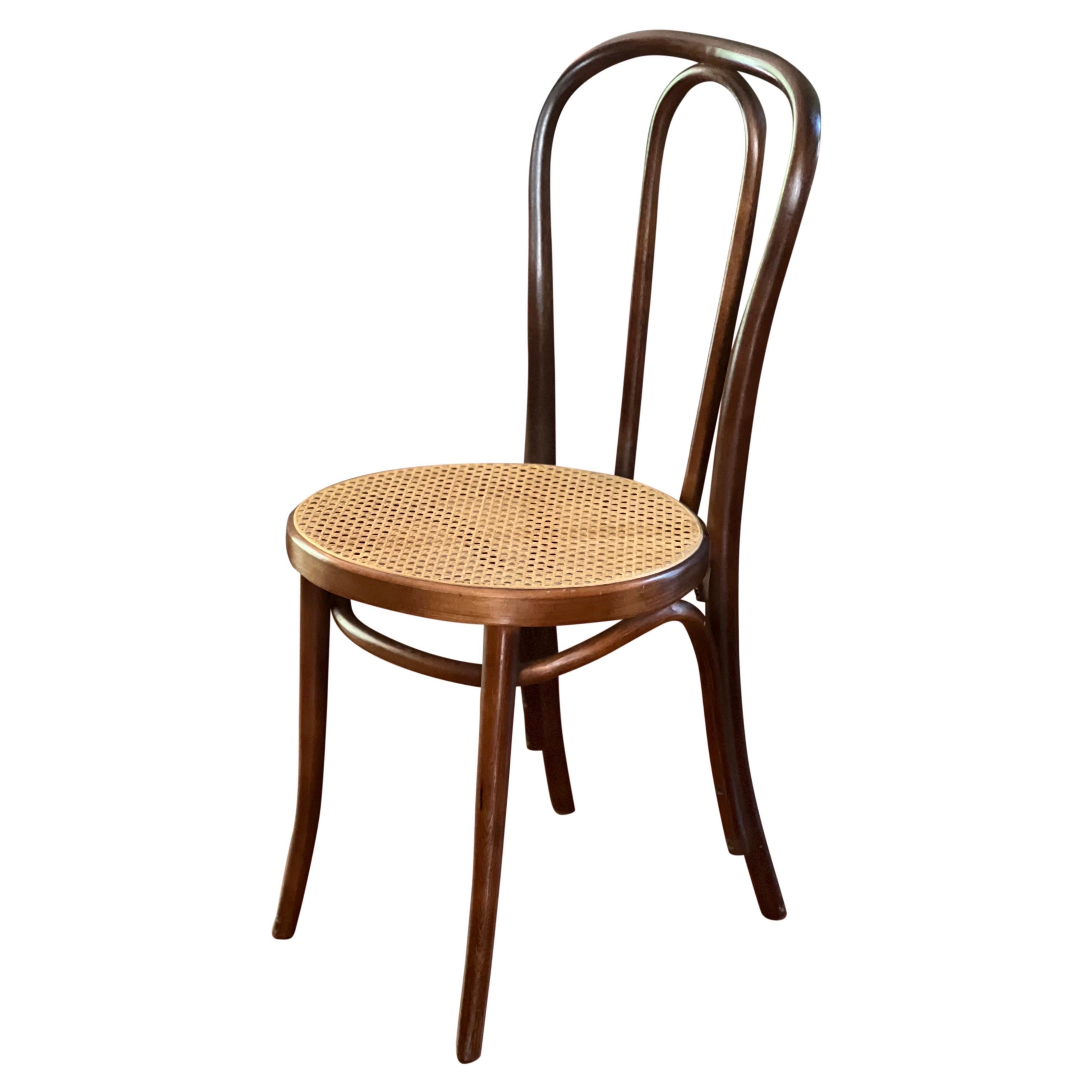 Thonet Bentwood Cane Bistro or Side Chair, 1920's For Sale