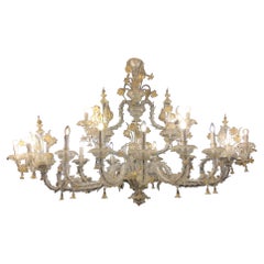 Large Rezzonico Chandelier In Murano Glass - 20 Sconces