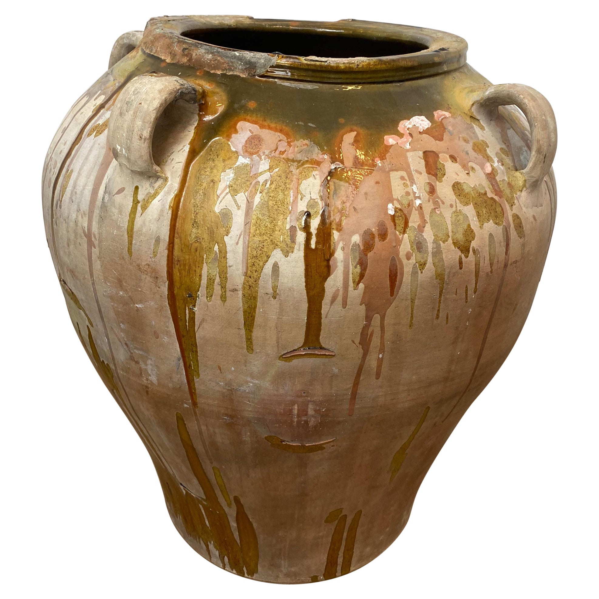 Brutalist, Antique Spanish Pottery Jar For Sale