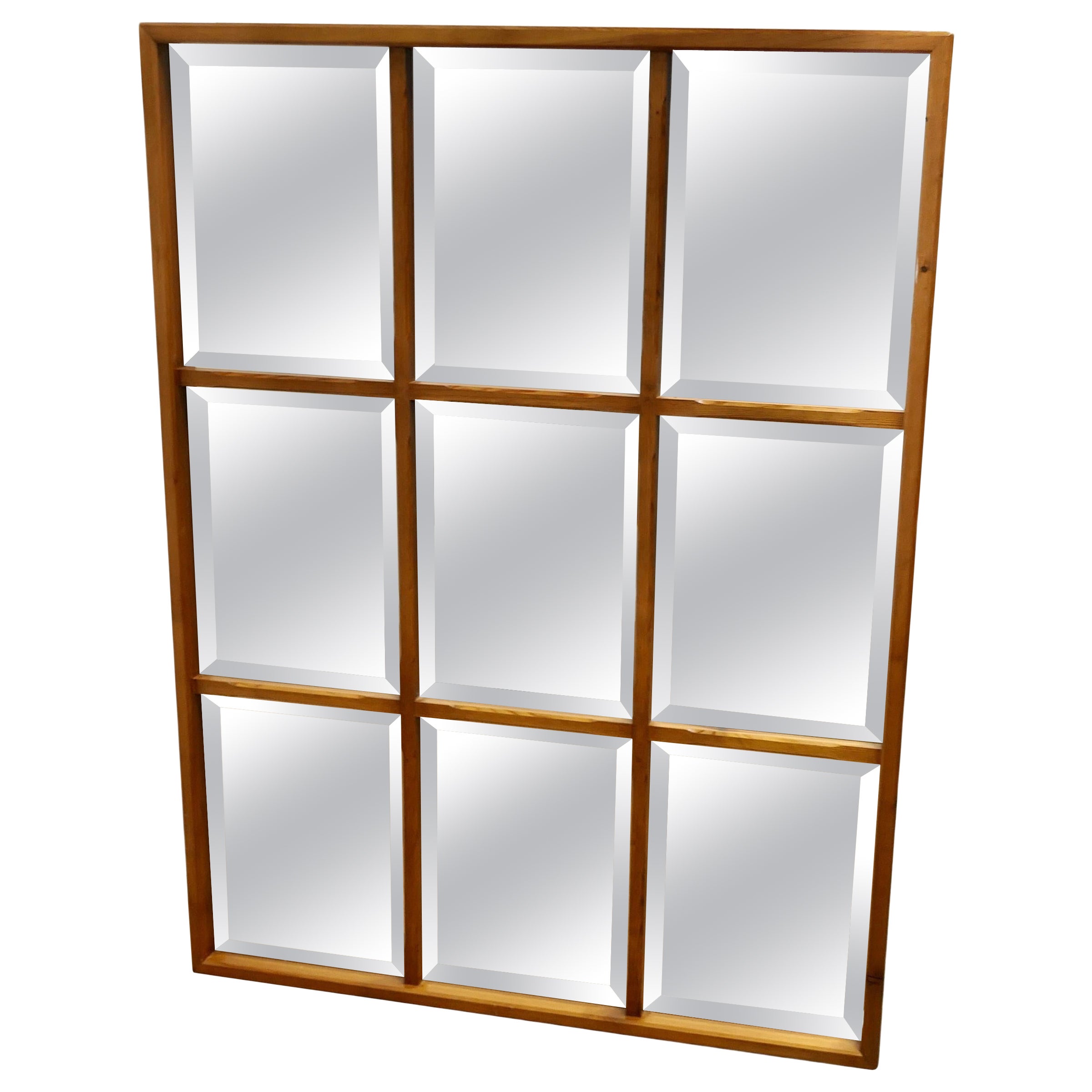 Industrial Look Square Window Mirror     For Sale