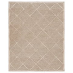 Rug & Kilim’s Scandinavian style custom Kilim with Beige Geometric Patterns