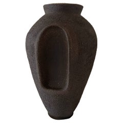 Contemporary Ruby Bell Ceramics Black Altar Vase