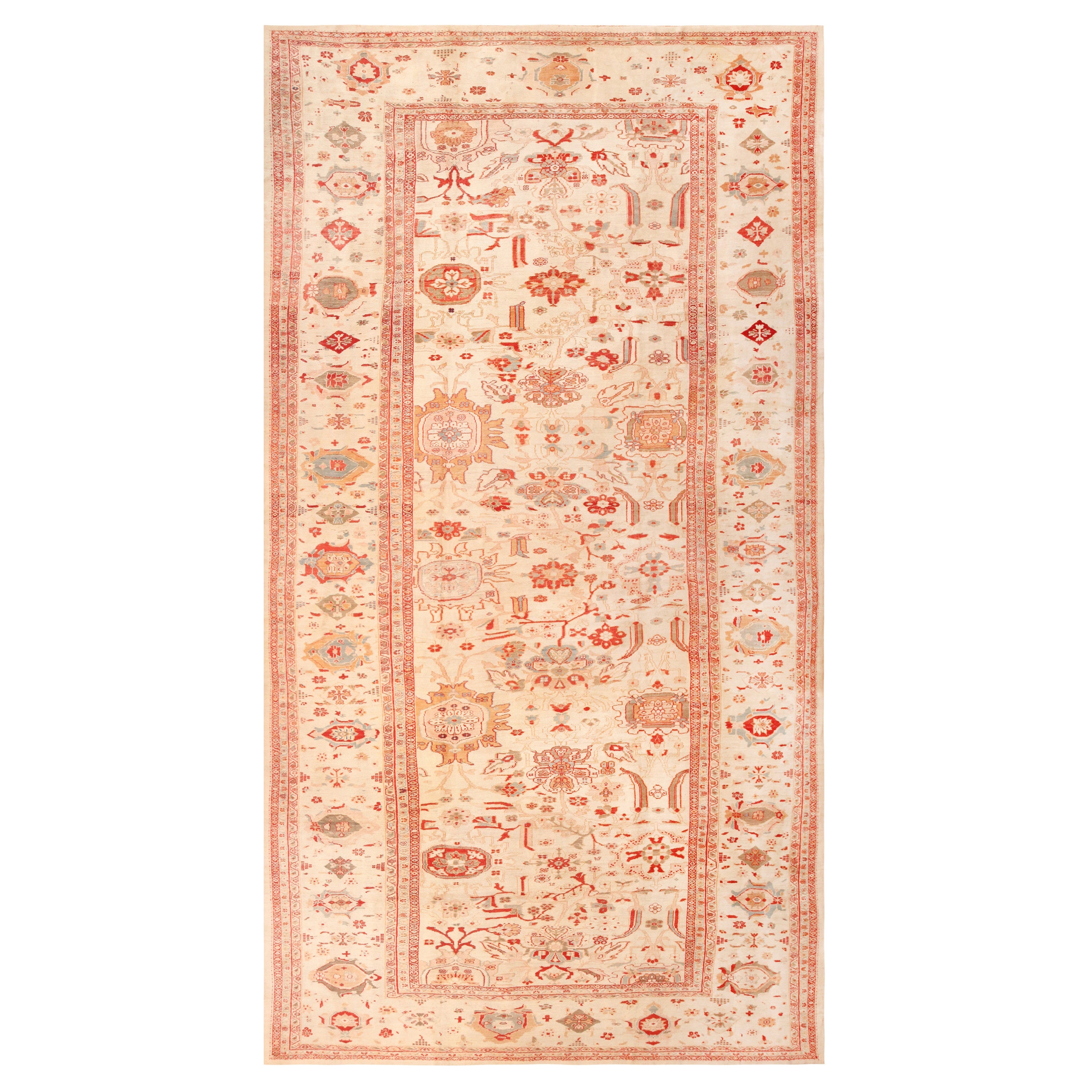 Antique Persian Ziegler Sultanabad Rug. 14 ft x 26 ft For Sale