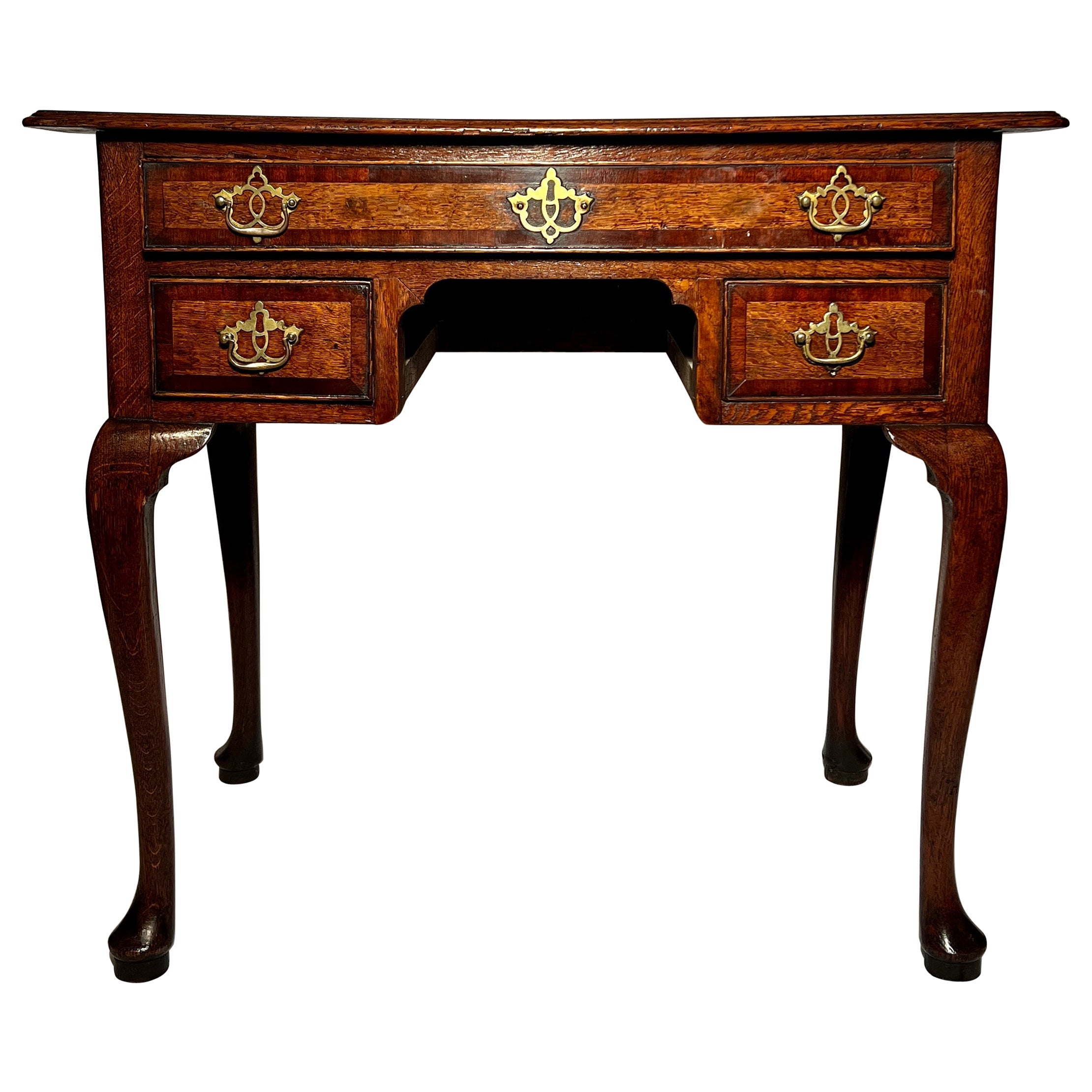 Ancien Lowboy en Oak Oak anglais circa 1880