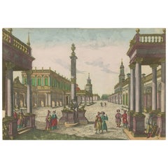 Antique Optical Print of a Tartar Embassy at the Persian Court