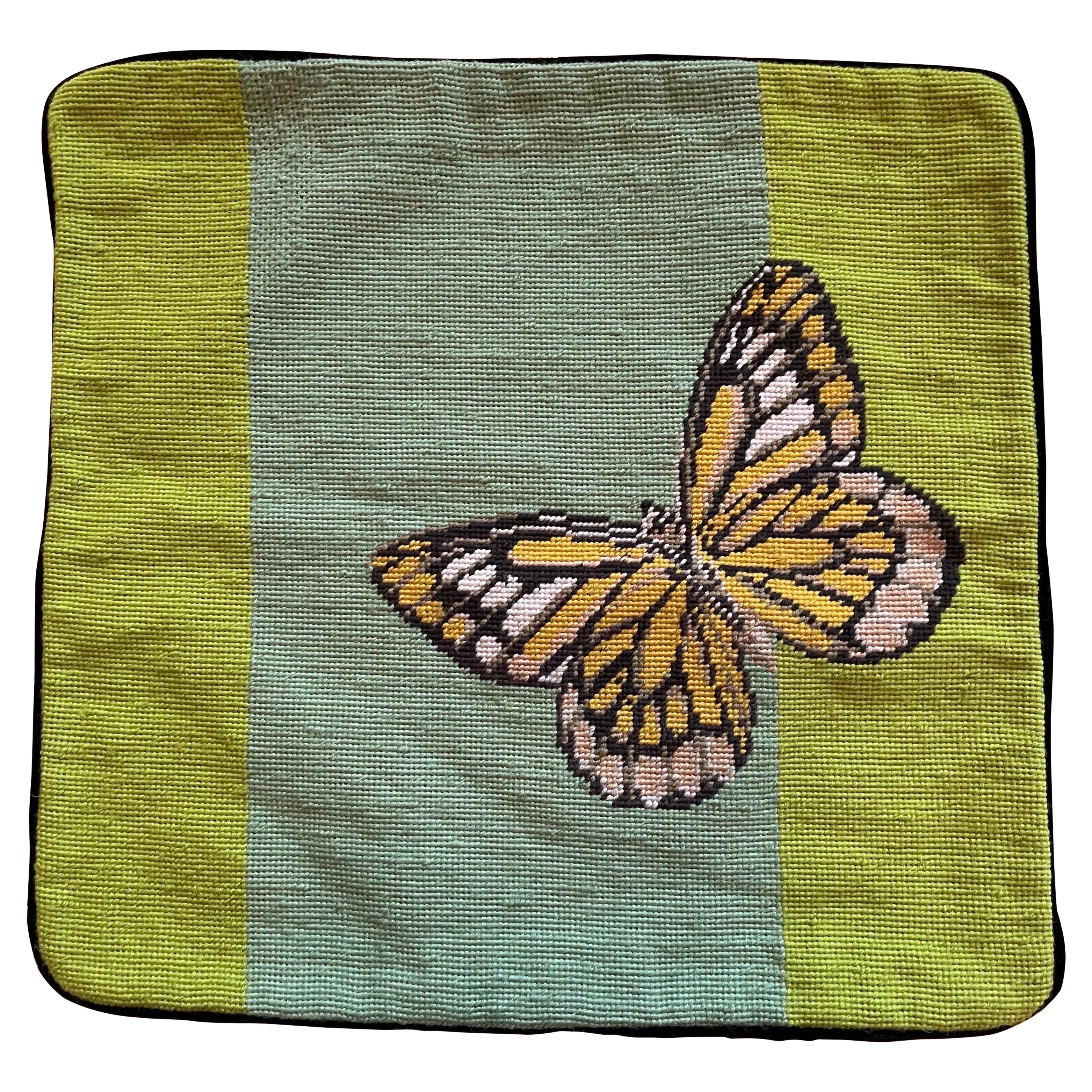 Kissenbezug Needle Point Hand Made Modern 18x18 im Angebot