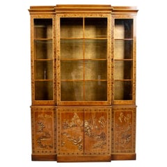 Mid Century Drexel Furniture Chinoiserie China Breakfront Cabinet Sideboard 