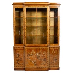Mid Century Drexel Furniture Chinoiserie China Breakfront Cabinet Sideboard