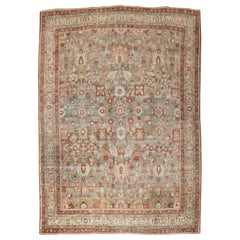 Zabihi Collection Gray Antique Persian Bidjar Rug