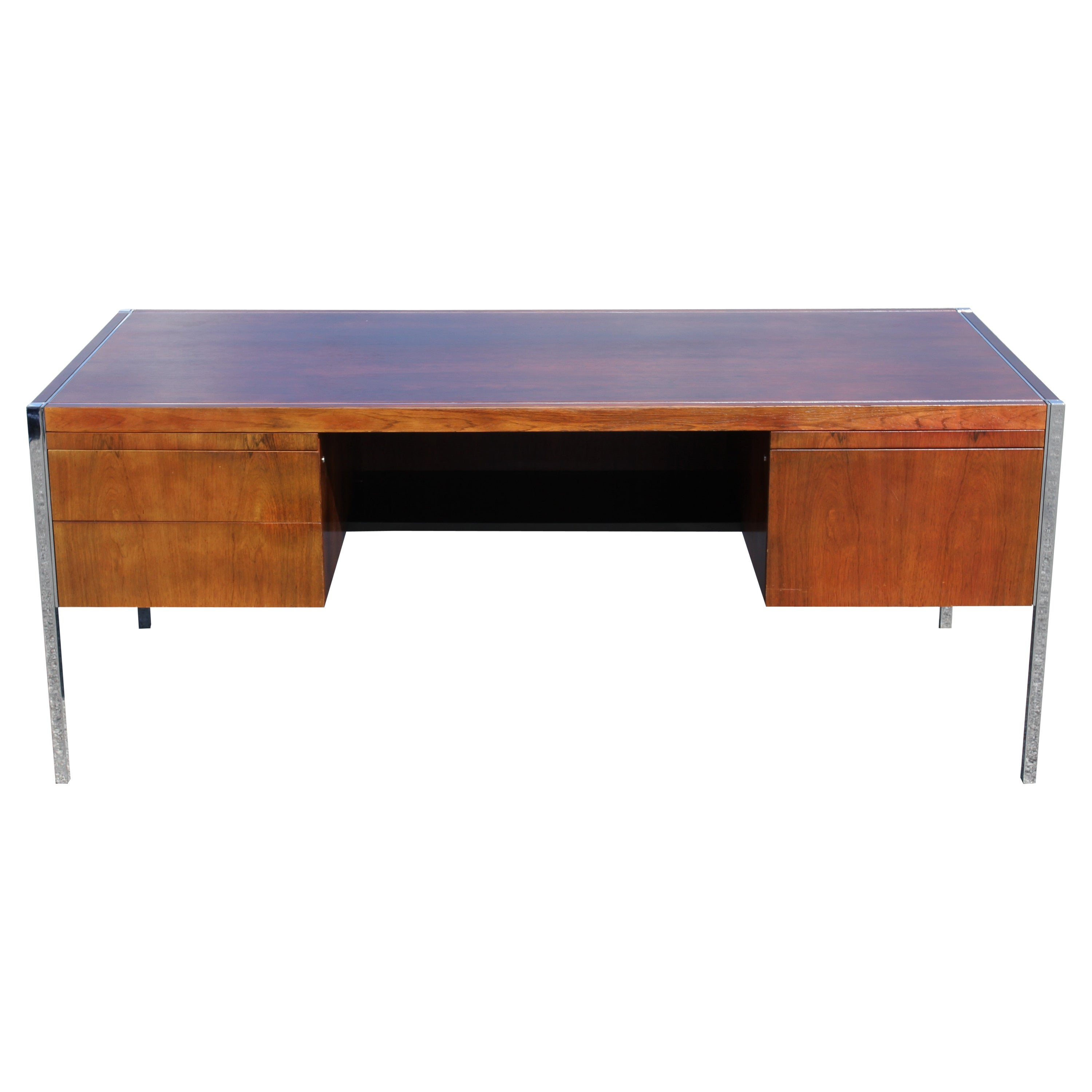 Richard Schultz for Knoll 1960s Mid-Century Modern Rosewood Executive Desk #4146 For Sale