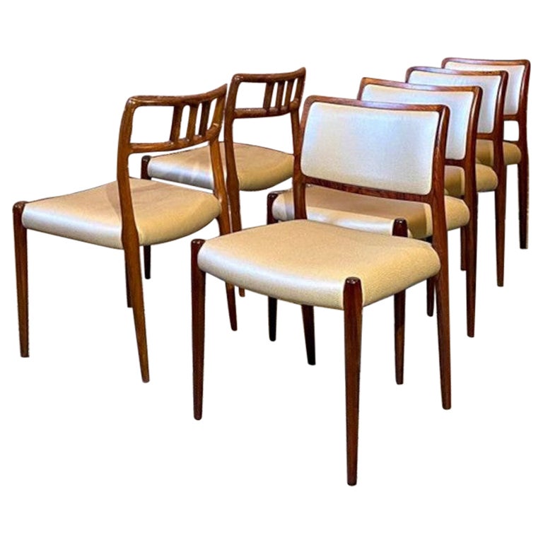 1960s Danish Rosewood Dining Chairs by Niels Møller