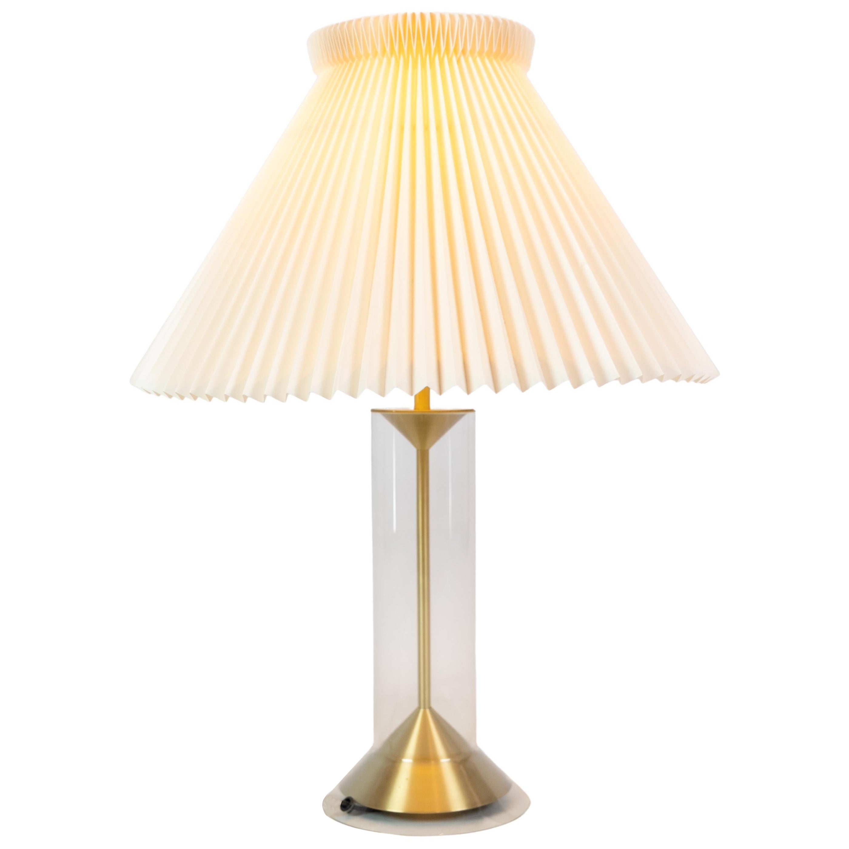 Table Lamp Model 303B Made In Brass By Aage Petersen For Le Klint From 1960s