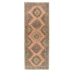 4.7x13.2 Ft Traditional Hand Knotted Runner Rug. Tapis de couloir vintage unique