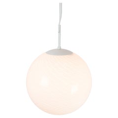 Round Ceiling Lamp Made In Verano Italien Glass