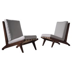 Elm wooden Hunting chairs, 1960s