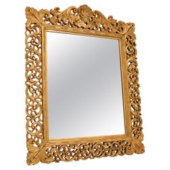 Antique French Carved Gilt Wood Mirror (miroir en bois sculpté et doré)