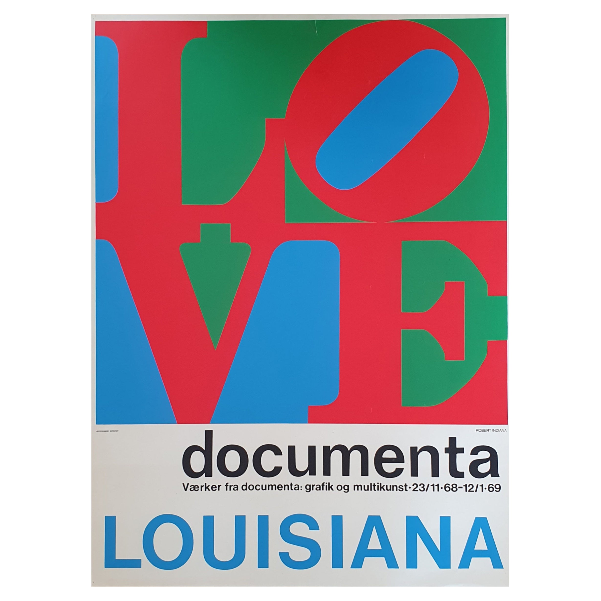 Original-Vintage-Poster „documenta“ aus Louisiana, 1969 im Angebot