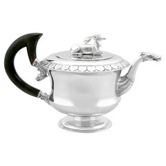 Antigua tetera Breyman de plata alemana