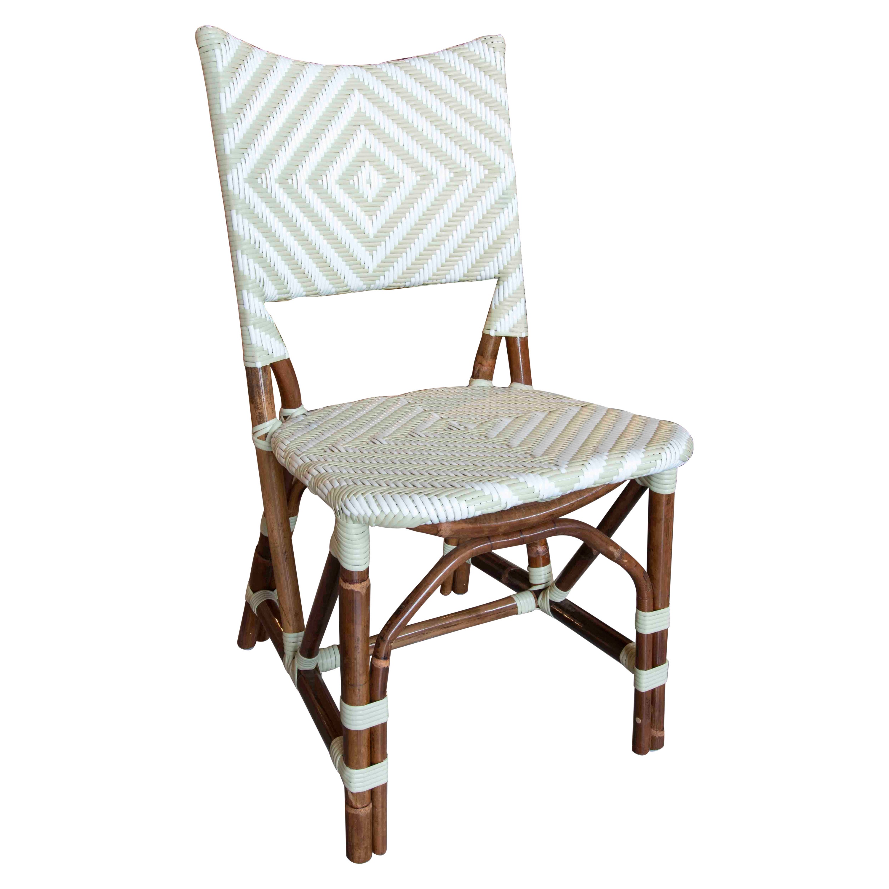 Chair Made of Synthetic Material and Bamboo for Outdoor Use For Sale