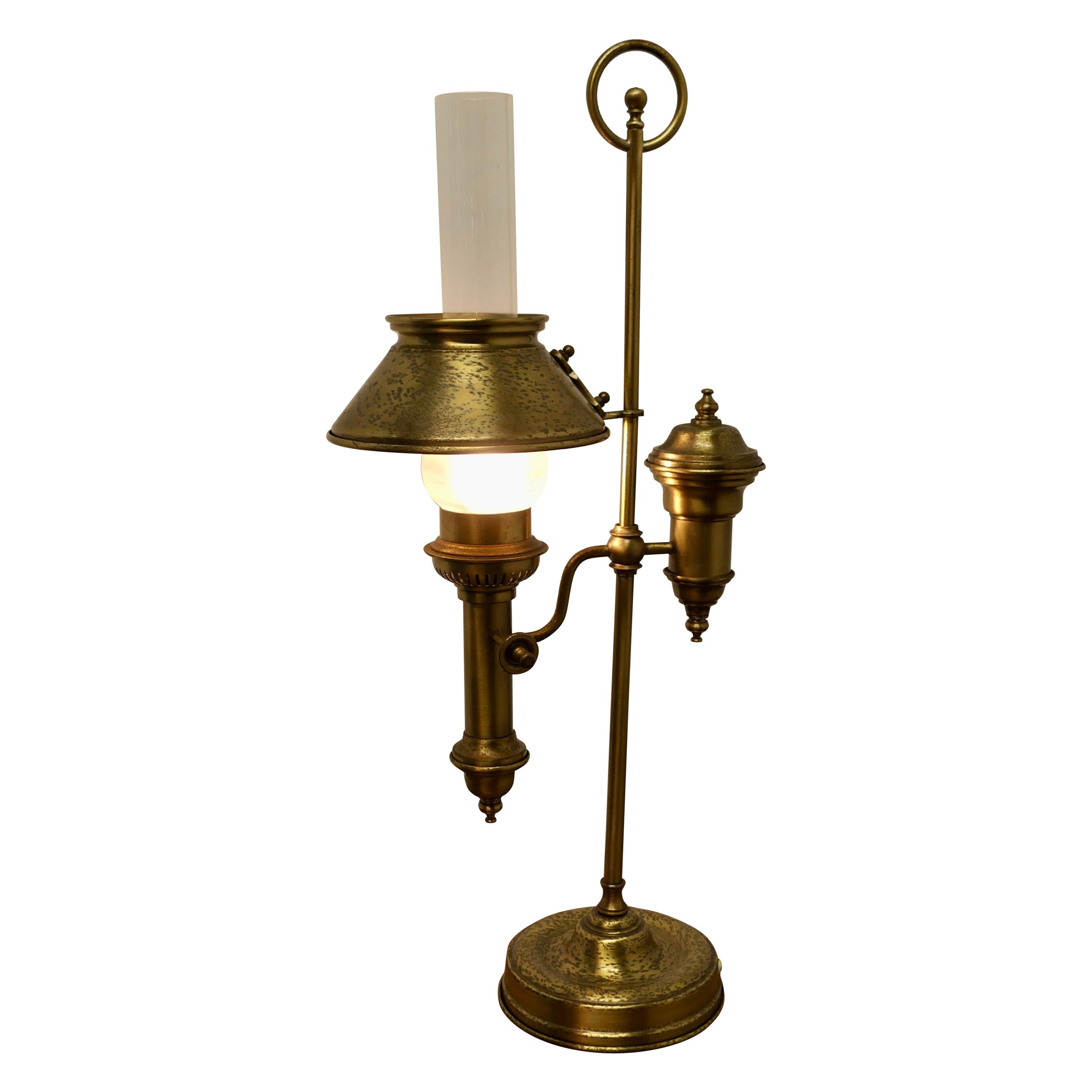 Brass Electrified Table Lamp   b For Sale
