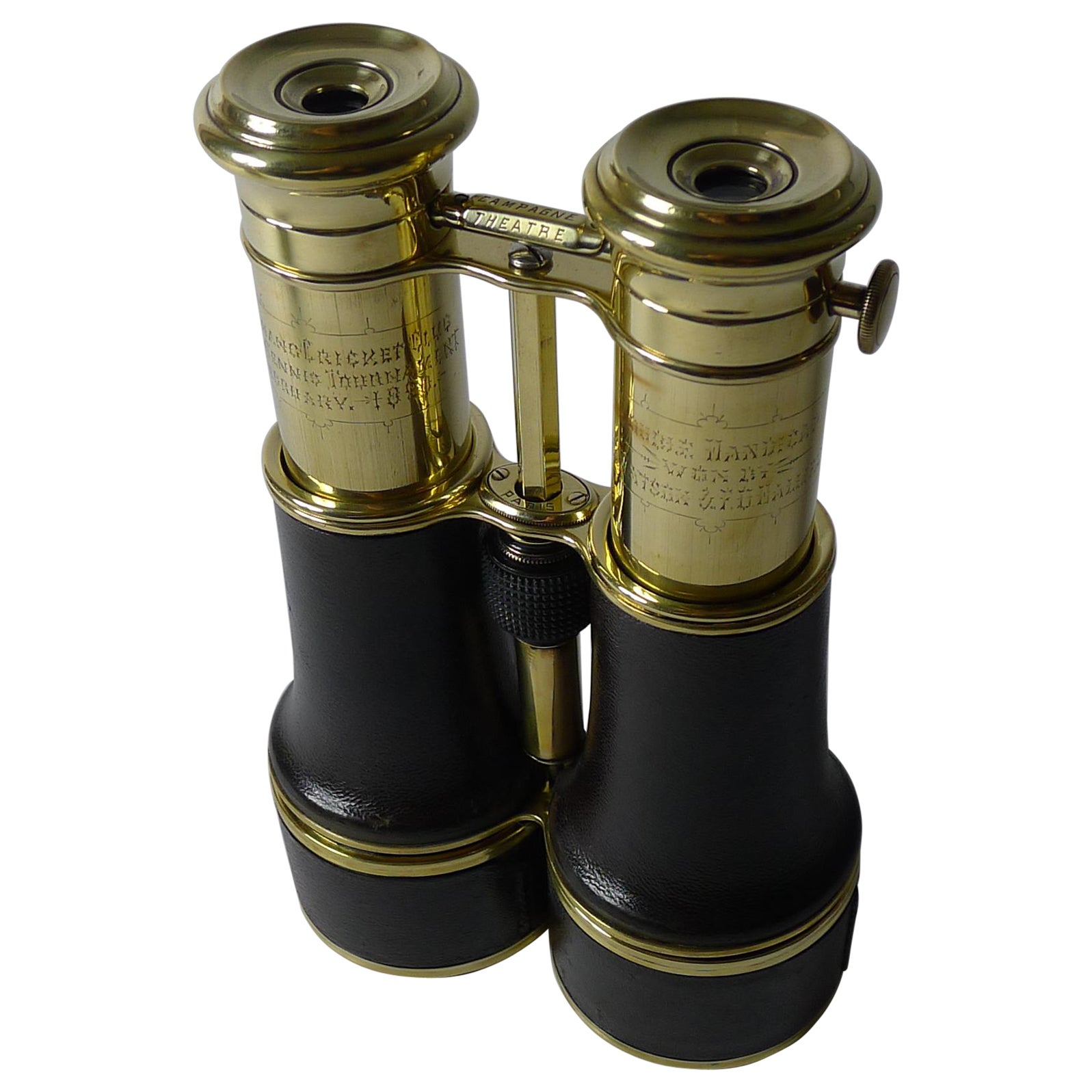 Antique French Triple Optic Binoculars - Marine / Theatre / Field Dated1890 For Sale