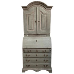 Swedish Painted Pine Secretary Cabinet or Desk, 19th century