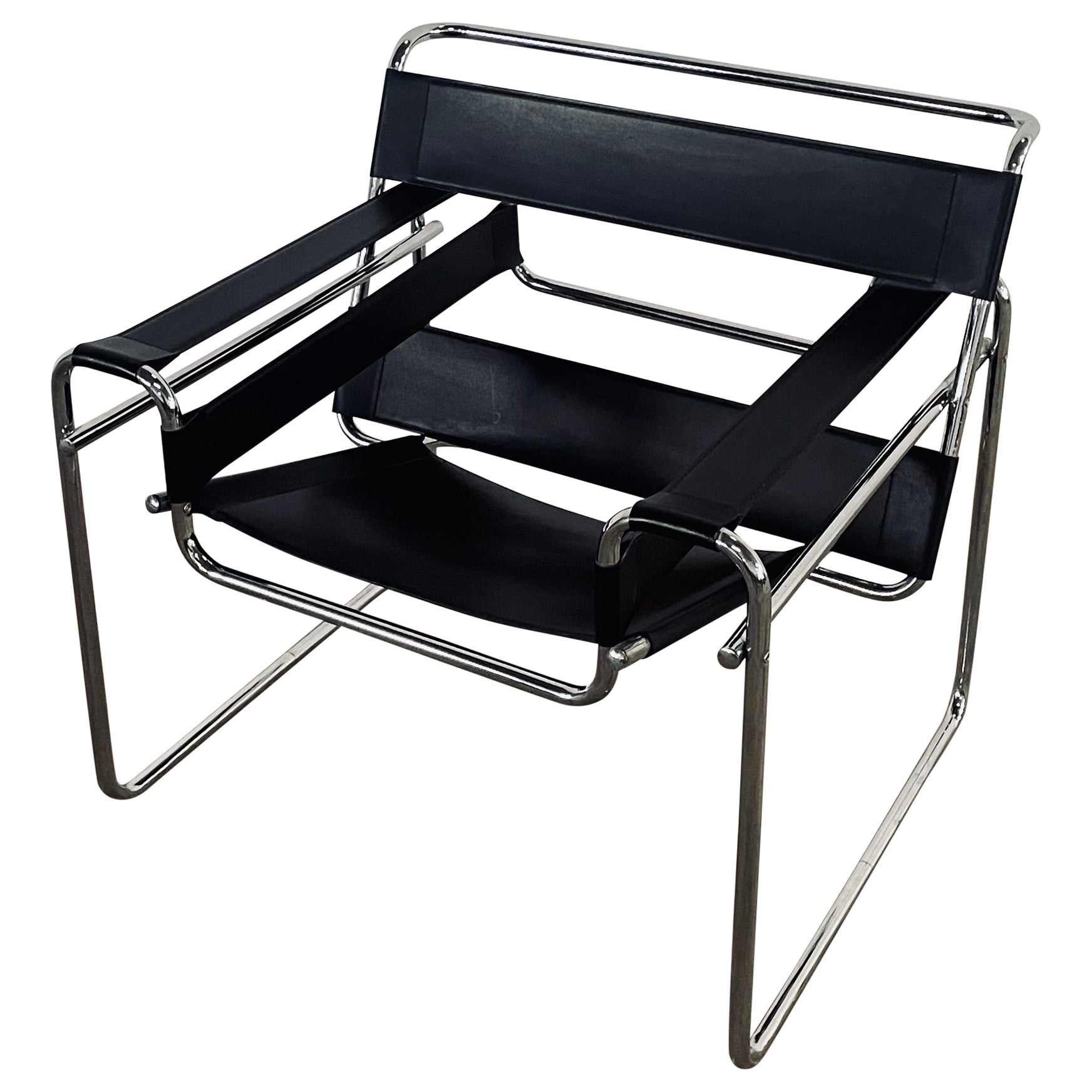 Vintage Wassily Chair in the Style of Marcel Breuer for Knoll International For Sale