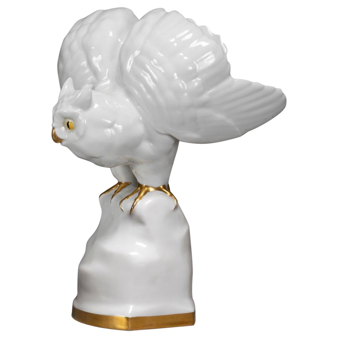 Heinrich & Co. Porcelana  Figurita "BÚHO ÁGUILA" en venta
