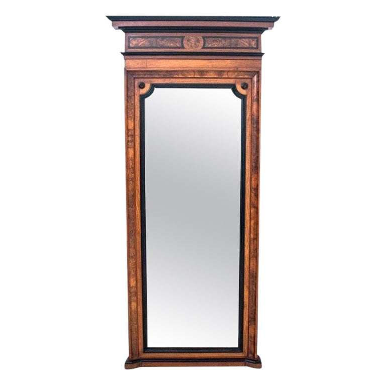 Walnut mirror, Northern Europe, circa 1910.